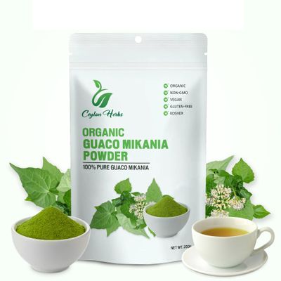 200g Guaco Mikania Powder - 100% Pure Wild-Crafted Herbal Powder for Teas and Culinary Use Well-Cleaned Healthy Whole Plant Powder