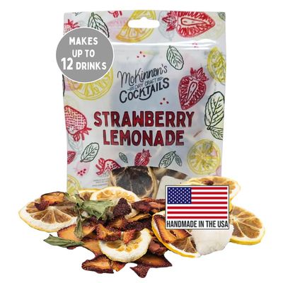 McKinnons Dry Craft Cocktails Strawberry Lemonade Polybag Pack | Dehydrated Fruits | DIY Mixology | Infusion Kit | Each Pack Makes Up to 12 Drinks | USA Made