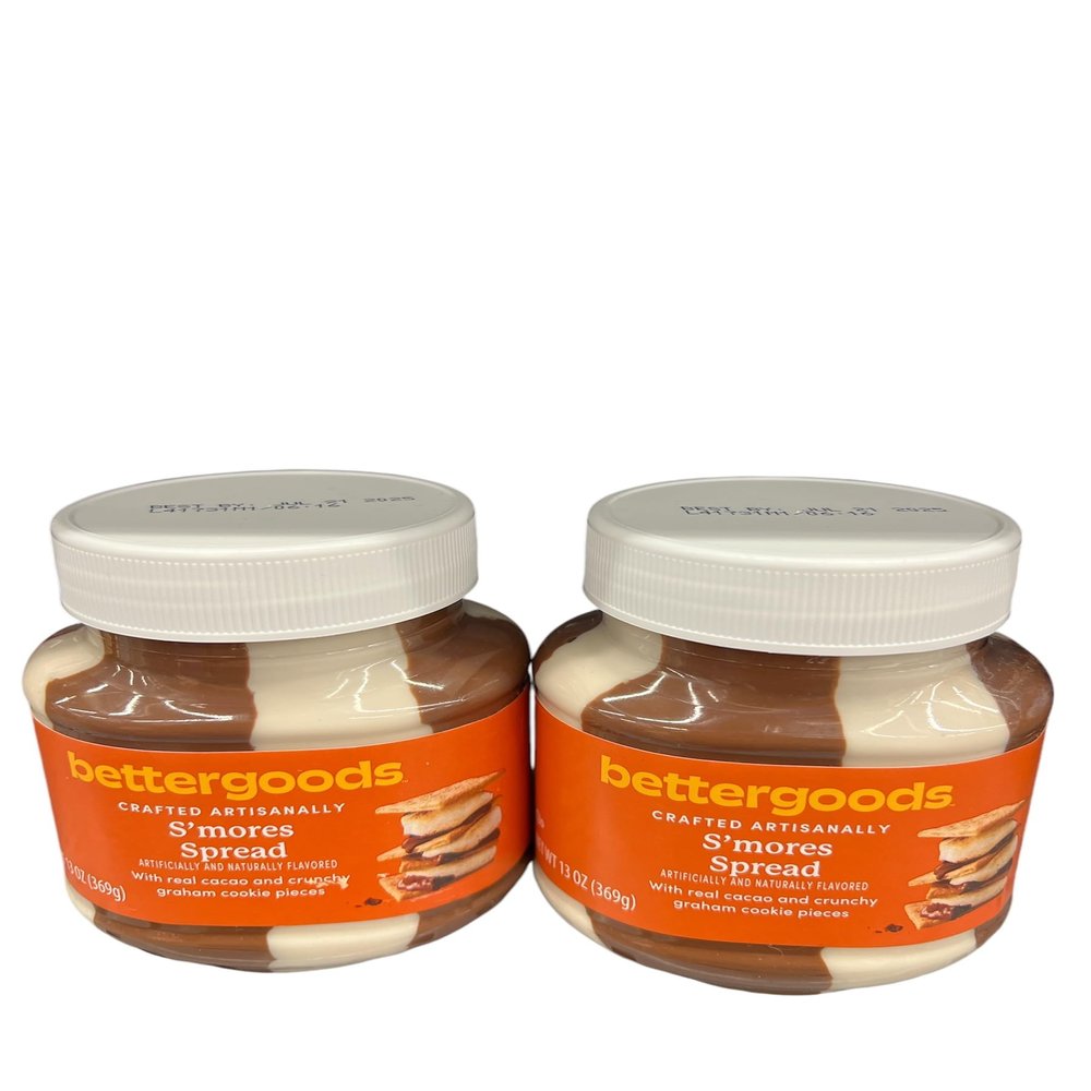 Bettergoods S'mores Spread with Real Cocoa and Crunchy Graham Cookie Pieces, 2 Pack, 13 oz Each