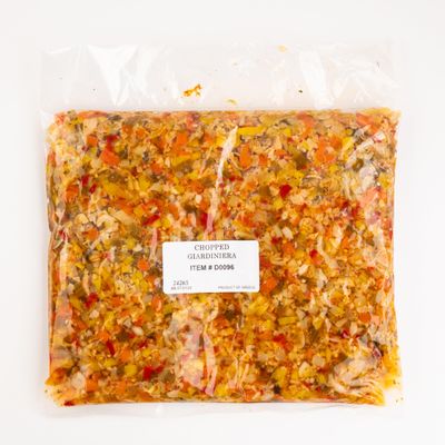 Divina Greek Giardiniera Chopped Fermented Pickled Vegetables, Imported from Greece, 2 Count of 5 lb Bags, 10 lb Case, Perfect for Sandwiches, Salads, and Antipasti