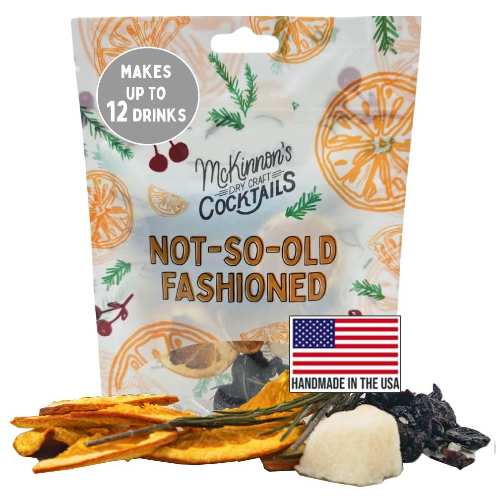 McKinnons Dry Craft Cocktails Not So Old Fashioned Polybag Pack | Dehydrated Fruits | DIY Mixology | Infusion Kit | Each Pack Makes Up to 12 Drinks | USA Made