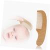 Baluue 3pcs Wooden Hair Brush and Comb Set Massage Brush Gentle Care for Newborns Delicate Scalp for Bath and Daily Grooming view 4