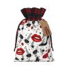 DRTGEDS Lips High Heels 8.3x11.8in Large Capacity Gift Bag With Drawstring For Your Halloween Precious Gifts 1pcs view 1
