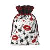 DRTGEDS Lips High Heels 8.3x11.8in Large Capacity Gift Bag With Drawstring For Your Halloween Precious Gifts 1pcs view 2