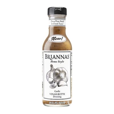 BRIANNAS - Home Style Garlic Vinaigrette Dressing Fine Salad Dressing made with Premium Ingredients - Gluten Free, Vegan, & Kosher Dressing - 12 oz. Bottle