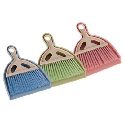 Anneome 6sets Mini Broom Dustpan Set Washable Dusters for Cleaning Desktop Cleaning Supplies Pet Bristle Soft Odorless Compact for Home Office