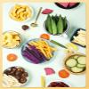 12 Types of Instant Dried Fruits and Vegetables 8.8 Ounce/Pcs, Fruits Vegetables Snacks, Instant Dried Vegetables and Fruits Chips, Okra Banana Purple Potato Red Date, Snack Foods (8.8 Ounce(Can of 1)) view 3