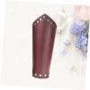 DEARMAMY Wide Punk Style Brown Beaded Bracelet Gothic Wrist Protector for Women view 3
