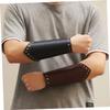DEARMAMY Wide Punk Style Brown Beaded Bracelet Gothic Wrist Protector for Women view 4