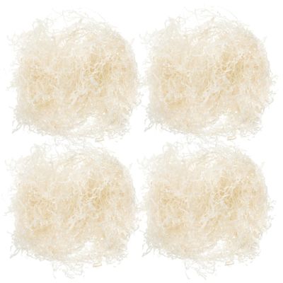 Anneome 4bags White Crinkle Paper Shred Filler for Boxes and Basket Decoration Soft and Lightweight Packing Material for Candy and