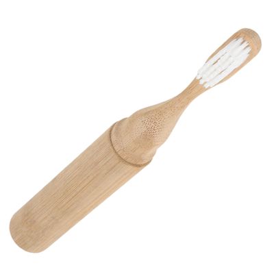 Outanaya Bamboo Toothbrush Travel Containers Folding Toothbrush for Travel Soft Bristles