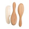 Baluue 3pcs Shower Brush Set Soft Bristle Hair Cleaning Tools for Boy Girl Gentle Scalp Massager Safe Wool Brush Comb for Bathing view 1