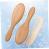 Baluue 3pcs Shower Brush Set Soft Bristle Hair Cleaning Tools for Boy Girl Gentle Scalp Massager Safe Wool Brush Comb for Bathing view 4