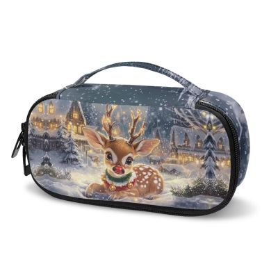 ASQVTIFE Deer Christmas Insulin Cooler Travel Case for Insulin Pen Diabetic Kit Medical Cooler Bag Portable Medication Cooling Bag for Insulin Pens, Blood Glucose Monitor Supplies