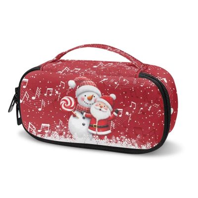 ASQVTIFE Singing Santa Snowman Insulin Cooler Travel Case Large Capacity Diabetic Bag for Insulin Pens, Needles & Diabetes Supplies, Dustproof Insulated Medicine Case for Christmas Decor