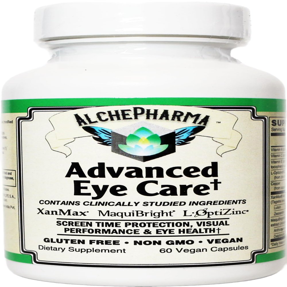 AlchePharma Advanced Eye Care Supplement, XanMax Marigold Extract, Lutein & Zeaxanthin (60)