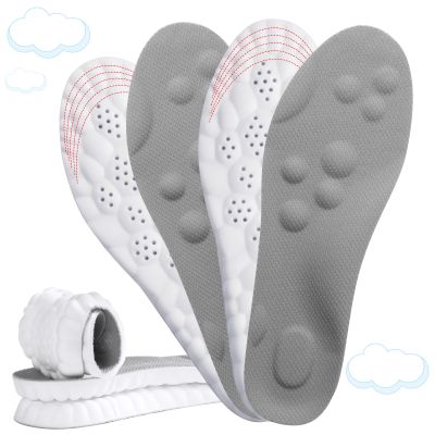 2 Pairs 4D Cloud-Like Comfort Soles for Women - Soft Memory Foam Cushioning Insoles - Trim to Fit Steppers Insoles with Arch Support for Foot Pain Relief and Fatigue Reduction(US W 6.5-9)