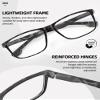 JOLISU 4 Pack Reading Glasses Men Blue Light Blocking with Spring Hinge, Anti Eyestrain/UV Large Wide Square Computer Readers (1.25) view 4