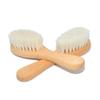 HAPINARY Wool Brush for Hair Care Natural Handle Boy Girl Shampoo Bath Tool Soft and Gentle for Newborn Grooming for Sensitive Skin view 1