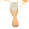 HAPINARY Wool Brush for Hair Care Natural Handle Boy Girl Shampoo Bath Tool Soft and Gentle for Newborn Grooming for Sensitive Skin view 2