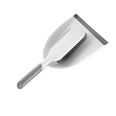 Anneome 2pcs Cleaning Brush Set Broom Dustpan Set Desk Bed Cleaning Tools Dust Removal Brush Grey