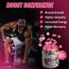 AMZXO Creatine Monohydrate Gummies 6g, 120 Count Muscle Builder for Men & Women, Pre-Workout Supplement, Energy Boost Chewable, Vegetarian, Raspberry Flavor view 2