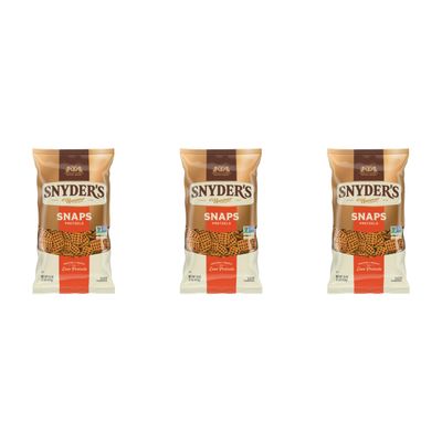 Snyder's of Hanover Snaps Pretzels, 16 Oz Bag (Pack of 3)