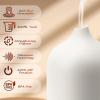Diffuserlove Ceramic Diffuser 250ML Essential Oil Diffusers Aromatherapy Essential Oil Diffuser for Room Air Diffuser for Home Bedroom Stone Diffuser (White Big Size 250ml) view 3