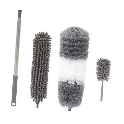Anneome 1set Telescopic Handheld Duster Dual Microfiber Adjustable Cleaning Brush for Household for Sofas Ceilings and Blinds