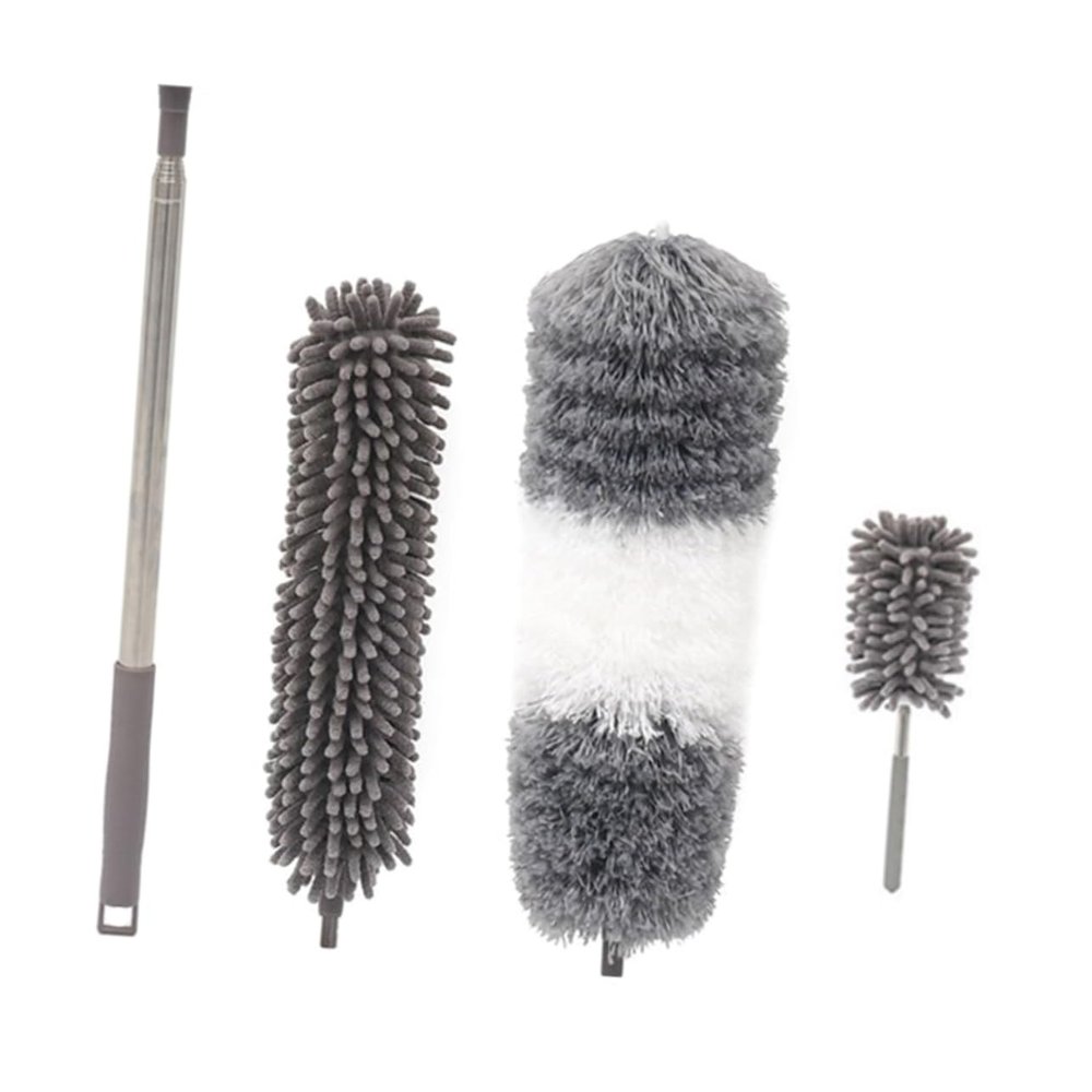 Anneome 1set Telescopic Handheld Duster Dual Microfiber Adjustable Cleaning Brush for Household for Sofas Ceilings and Blinds