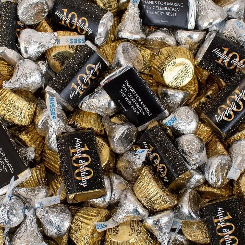 1.62 lbs 100th Birthday Candy Party Favors Mix (approx. 110 pcs)
