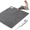 SFIHOME Electric Heating Pad for Shoulders and Back Pain Relief, 20" x 24" Soft Warm Electric Pad for Women, Men, Small Washable Heat Pad with Timer & 6 Heat Setting, Over-Heat Protection, Grey view 1