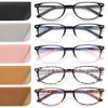 JOLISU 5 Pack Reading Glasses For Women, Blue Light Blocking Computer Reader Spring Hinge Eyeglasses (0.50) view 1