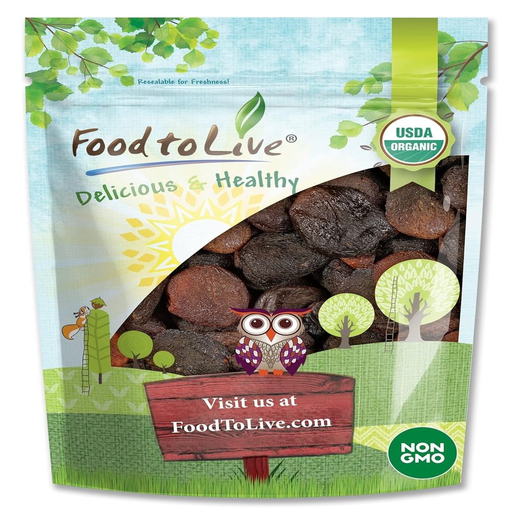 Food to Live Organic Dried Apricots, 3 Pounds  Non-GMO, Kosher, Unsulfured, Raw, Vegan, Bulk