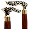 Brass Handle Wooden Walking Stick Fold Walking Stick Cane for Men and Women Gift view 1