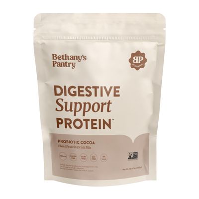 BETHANY'S PANTRY Digestive Support Protein - Probiotics for Digestive Health  Cocoa - Clean Lean Protein - Premium Vegan Pea Protein Powder  Plant Based - 20 Servings, 1lb (Pack of 1)