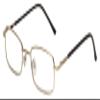 Calabria R755 Oval Blue Light Glasses for Men Lightweight Metal Frame Computer Eyewear | Full Rim Anti-Glare Screen Glasses for Work and Reading | Magnification Strength +4.00 & Shiny Gold view 2