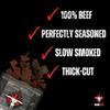 Bold & Flavor-Packed Beef Jerky Variety Pack  100% Real Beef Sampler with Peppered, Original, Jalapeo & Teriyaki | 4 Jerky Snack Packs in Signature Runnin Wild Burlap Bag | Gifts for Men Who Love Meat view 2