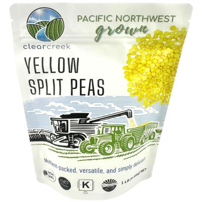 CLEAR CREEK Certified Glyphosate Residue Free Yellow Split Peas | 1 lb | Non-GMO | Kosher | Vegan