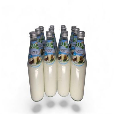 Kuii Premium Coconut Milk Drink With Nata de Coco 12 Case Pack Original Flavor 485 Ml-16.3 Oz