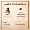 Vasu Sea Moss Capsules - 100 Count - Sea Moss Black Seed Oil Ashwagandha Ginger, Irish Sea Moss Capsules for Stamina, Strength, Endurance - Sea Moss Pills for Men & Women view 3