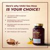 Vasu Sea Moss Capsules - 100 Count - Sea Moss Black Seed Oil Ashwagandha Ginger, Irish Sea Moss Capsules for Stamina, Strength, Endurance - Sea Moss Pills for Men & Women view 4