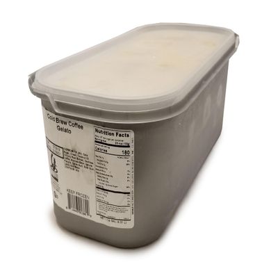 G.S. Gelato & Desserts Italian Cold Brew Coffee Gelato, Creamy Espresso Infused, 2 Pack of 146 oz Tubs Bulk Pack