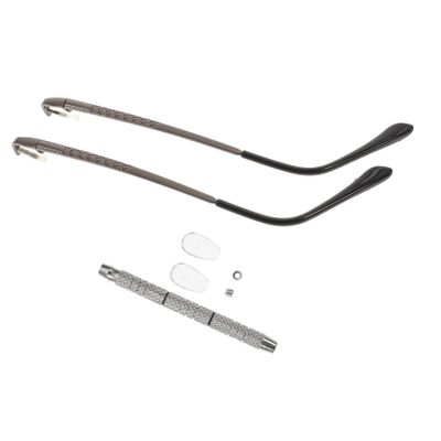 BUTIFULSIC 1set Eyeglasses Repair Kit Screwdriver Replacement Glasses Arms Nose Pads for Personal Use and Eyewear Maintenance