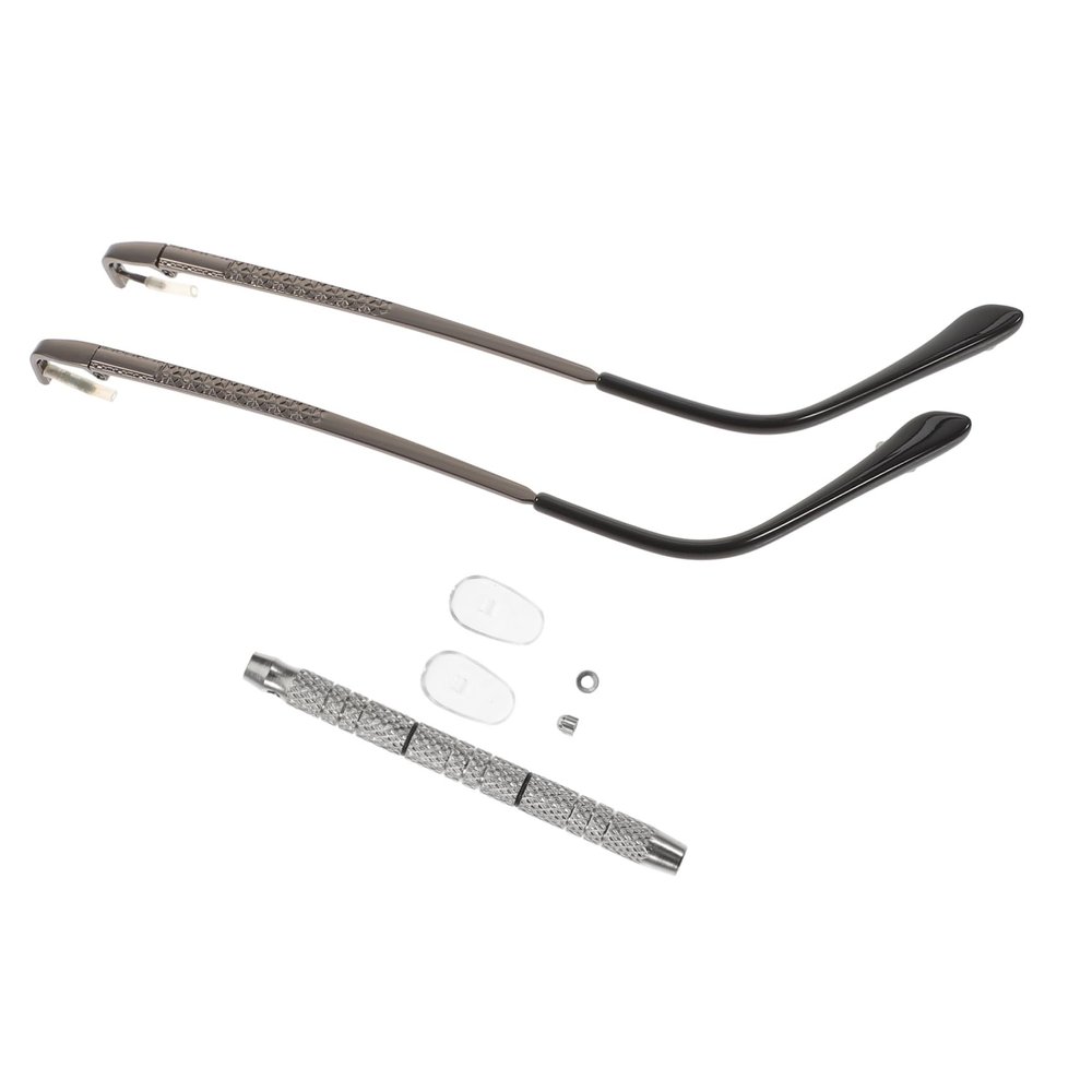 BUTIFULSIC 1set Eyeglasses Repair Kit Screwdriver Replacement Glasses Arms Nose Pads for Personal Use and Eyewear Maintenance