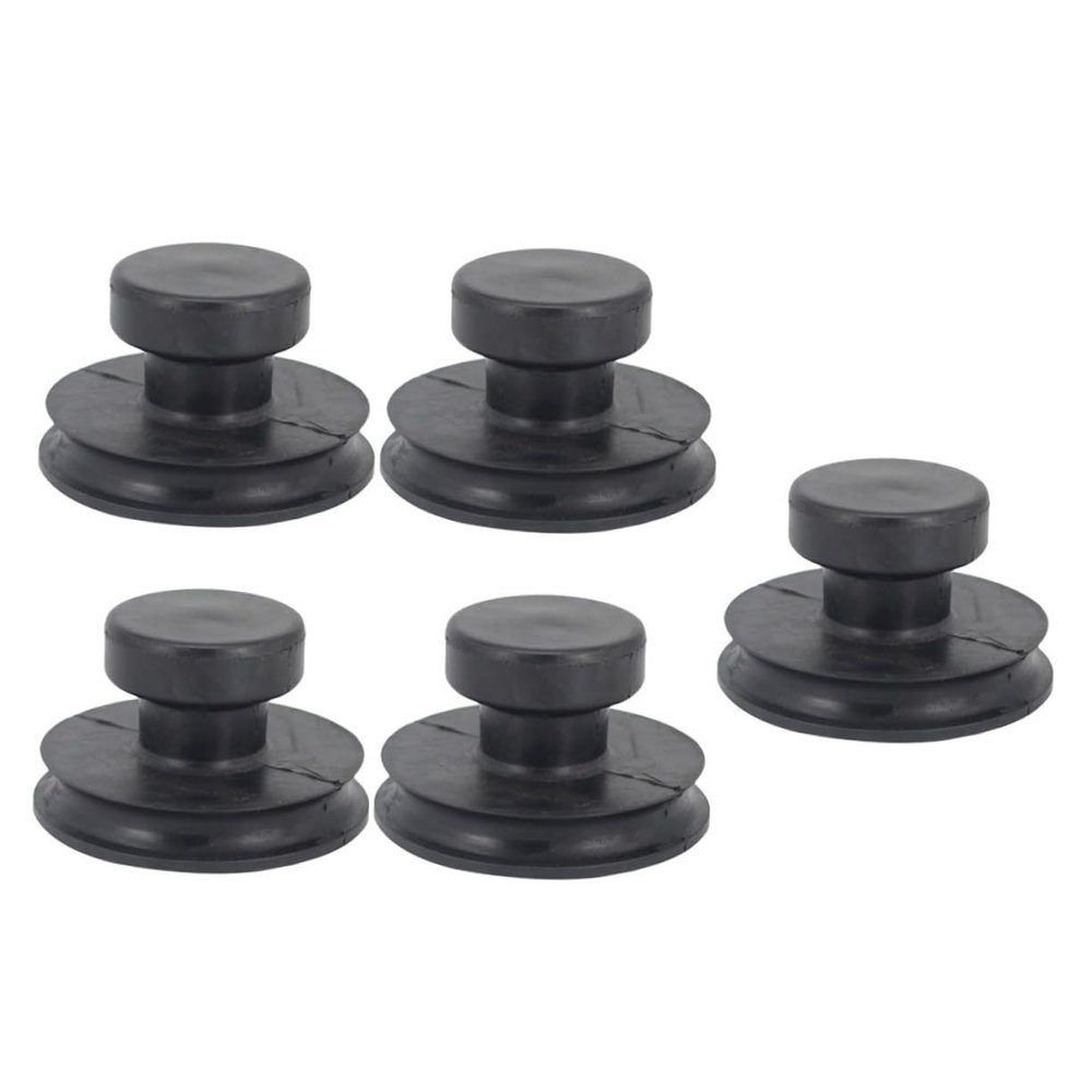 Levemolo 5pcs High-grade Rubber Bowl Lifter Suction Tool Buddha Sound Bowl Handle Singing Suction for Meditation