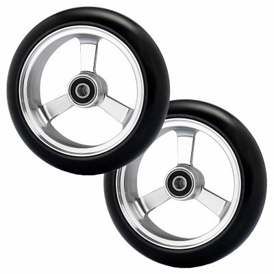 5 Inch Sport Wheelchair Replacement Front Wheel, Manual Wheelchair Front Wheel, Solid Non-Inflatable Tire, Walker Caster, Front Wheel Assembly, Bearing:5/16" (8 mm) (2 Pack)
