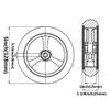 5 Inch Sport Wheelchair Replacement Front Wheel, Manual Wheelchair Front Wheel, Solid Non-Inflatable Tire, Walker Caster, Front Wheel Assembly, Bearing:5/16" (8 mm) (2 Pack) view 3