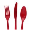 2 Pack Bundle Green Red Plastic Utensils Combo Pack - 96 Count Parties Events Durable Disposable Cutlery Cook Serve Kitchen view 2