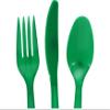 2 Pack Bundle Green Red Plastic Utensils Combo Pack - 96 Count Parties Events Durable Disposable Cutlery Cook Serve Kitchen view 3